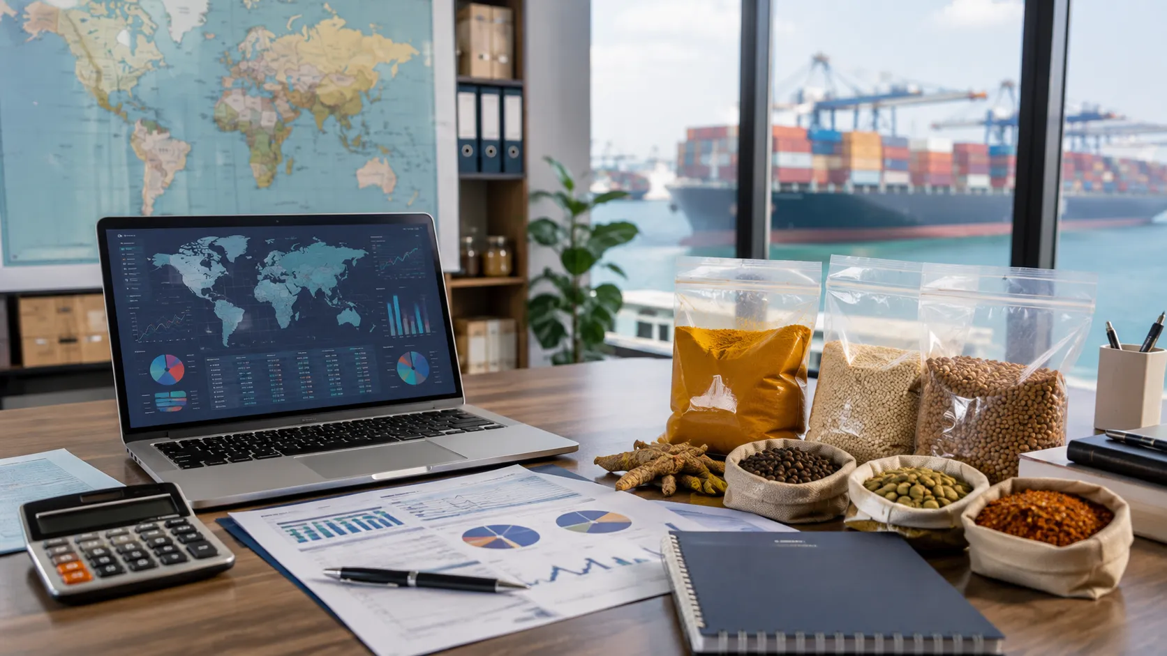 Indian exporter researching international B2B buyers and global markets for export products