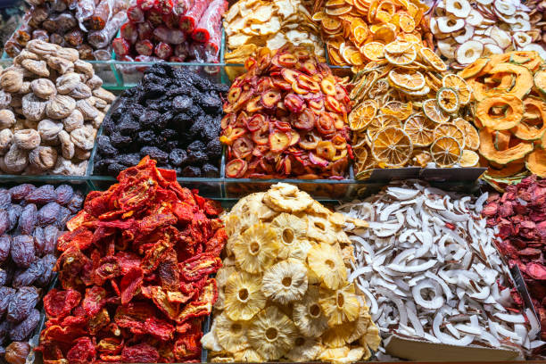 dried fruits at the grand bazaar in istanbul, turkey